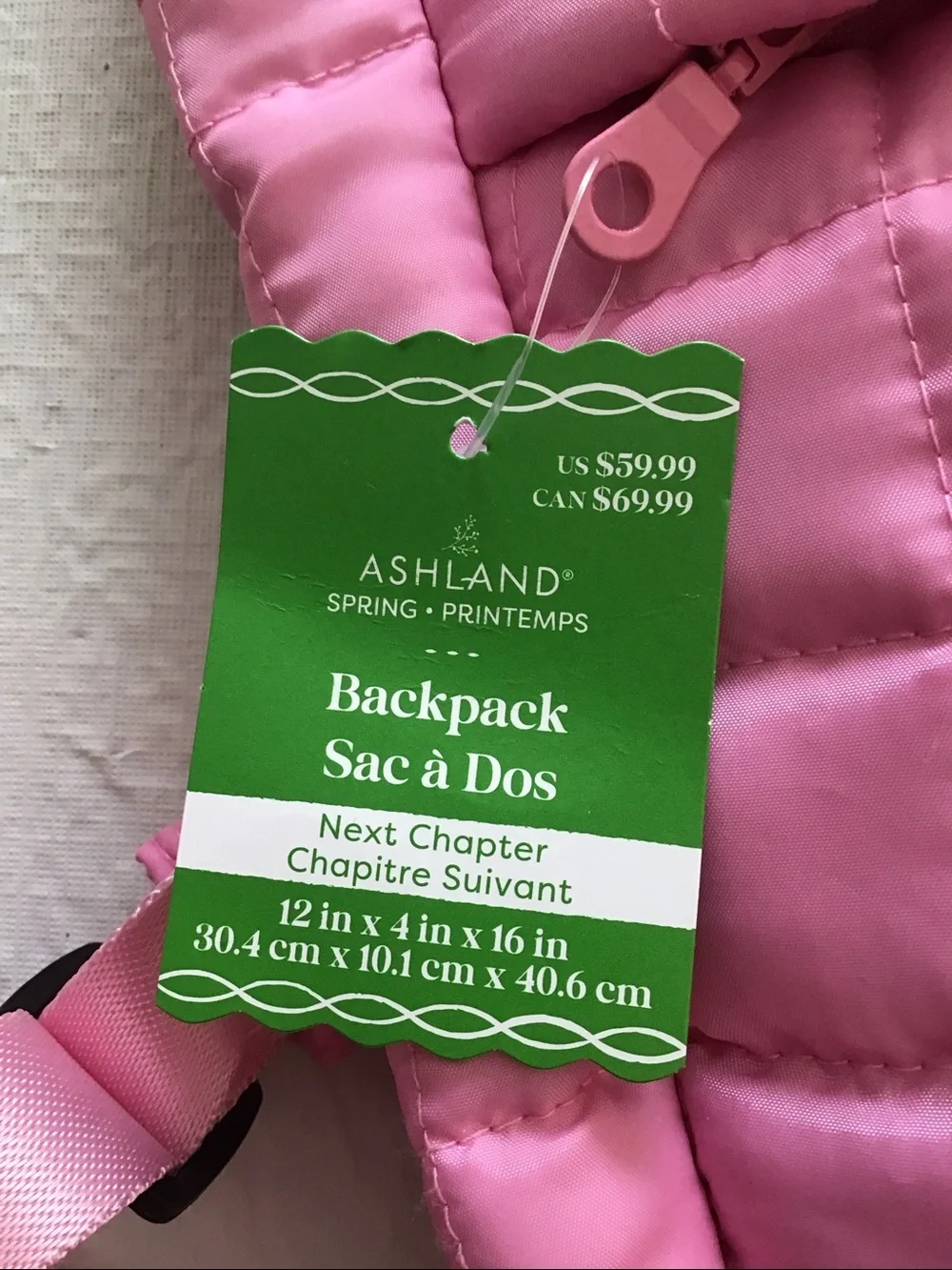 Ashland Quilted Pink Kids Backpack